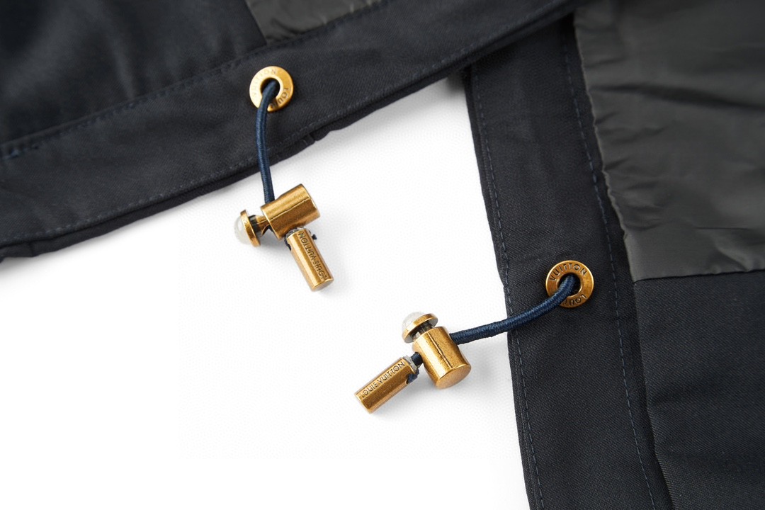 LOUIS VUITTON 路易威登 刺绣字母logo航海风派克风衣 外套 夹克 长袖 蓝色 1AFRJ8