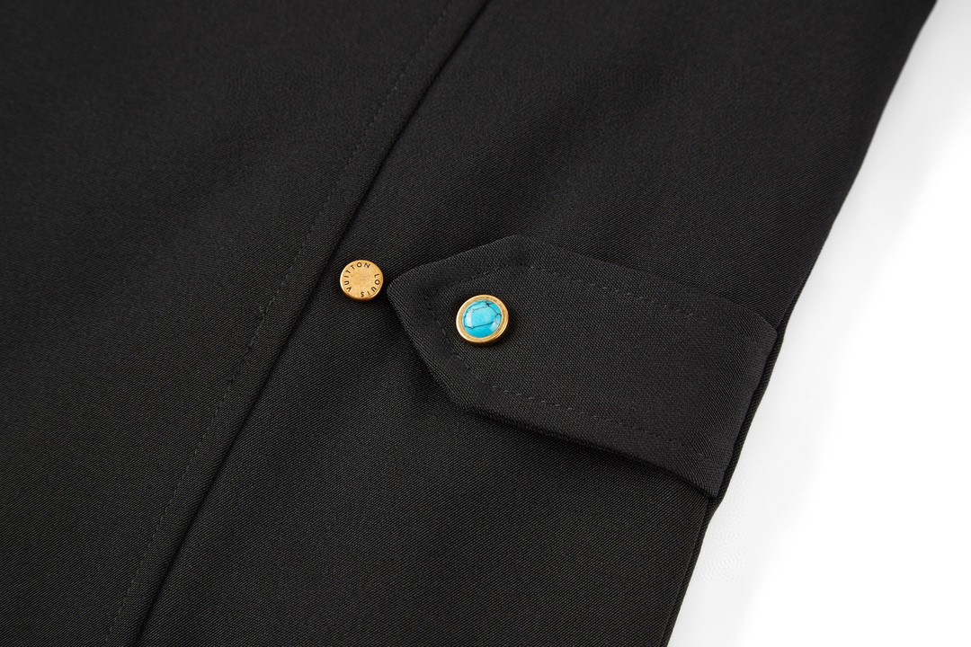 LOUIS VUITTON 路易威登 绿松石羊毛西装外套 长袖 黑色 1AFWKI