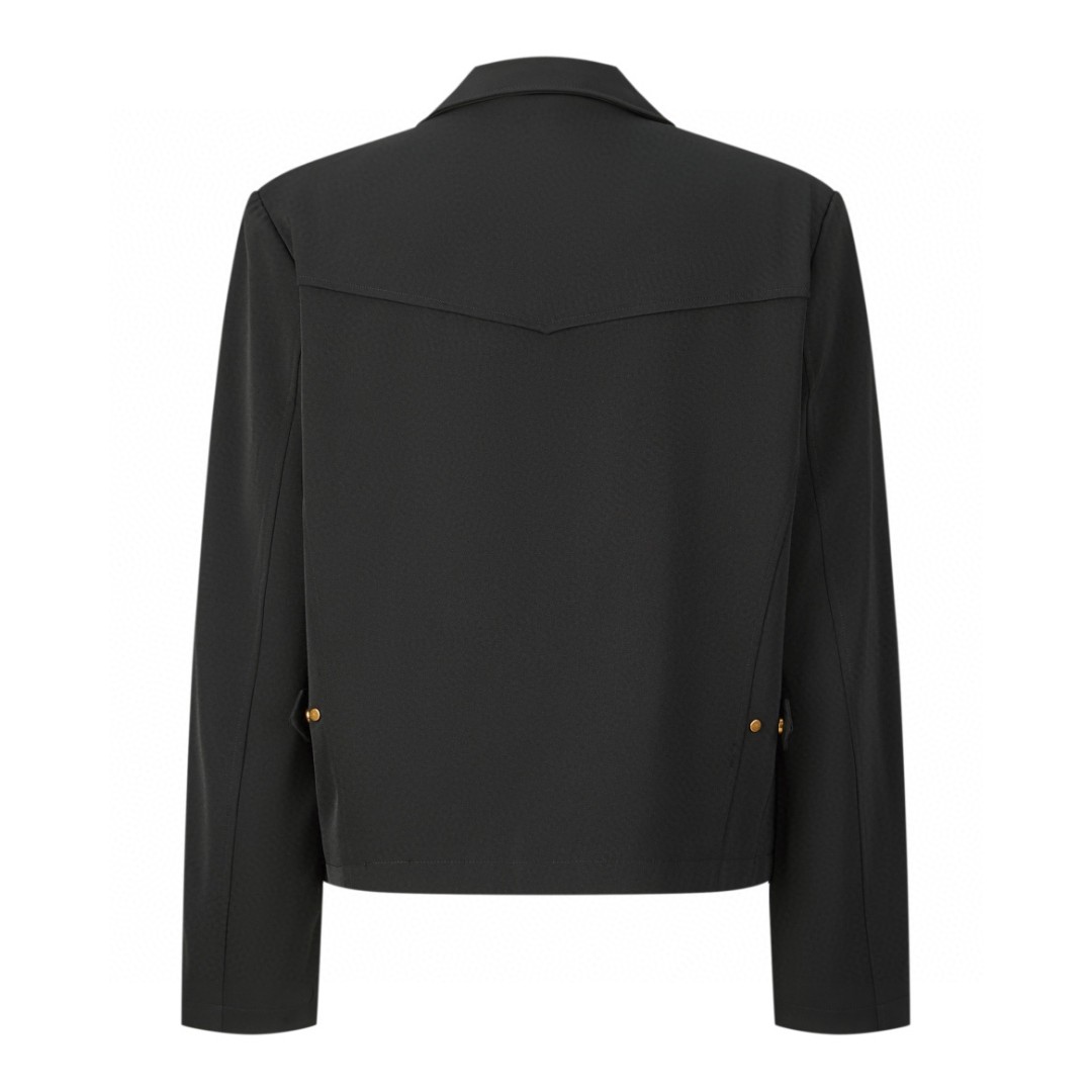 LOUIS VUITTON 路易威登 绿松石羊毛西装外套 长袖 黑色 1AFWKI