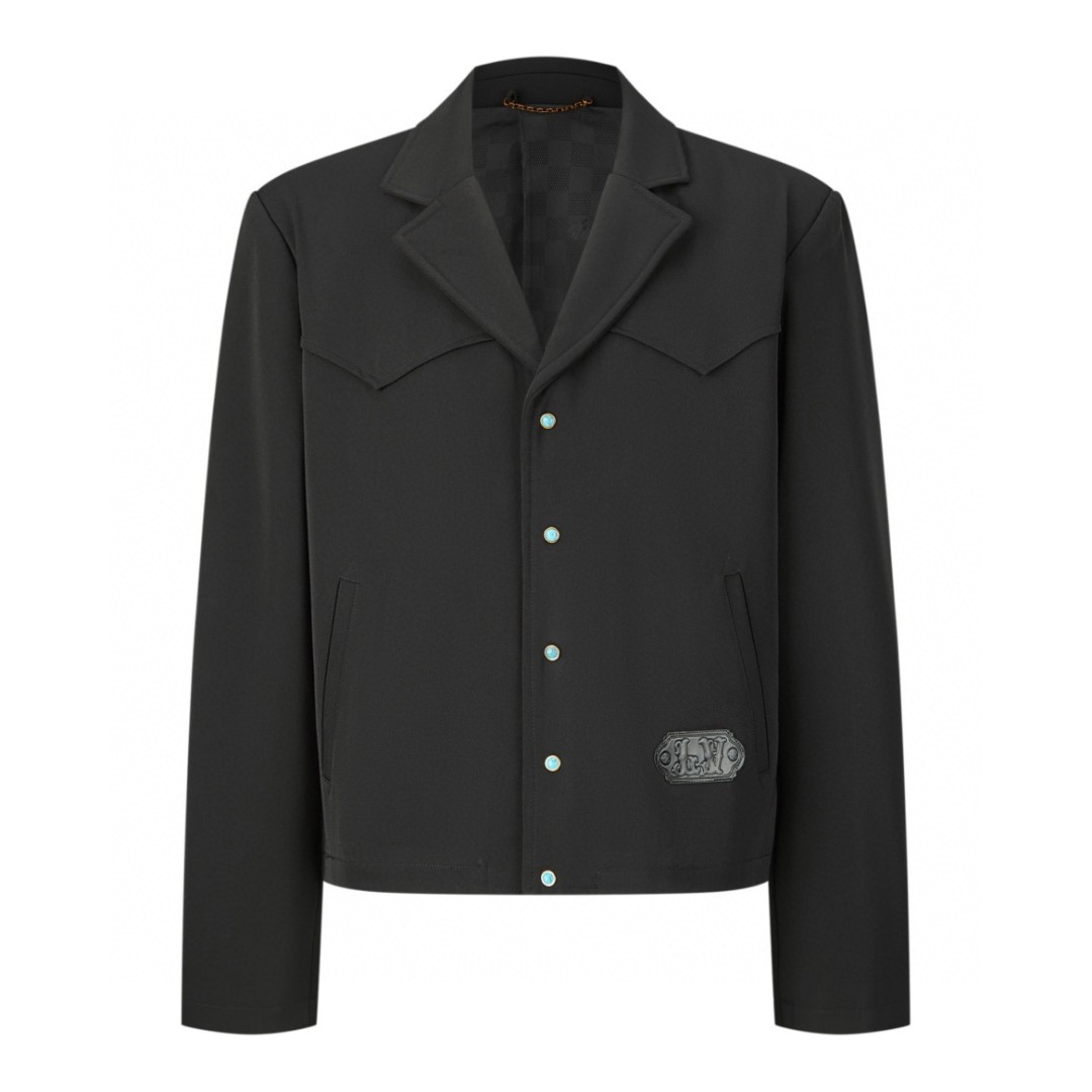 LOUIS VUITTON 路易威登 绿松石羊毛西装外套 长袖 黑色 1AFWKI