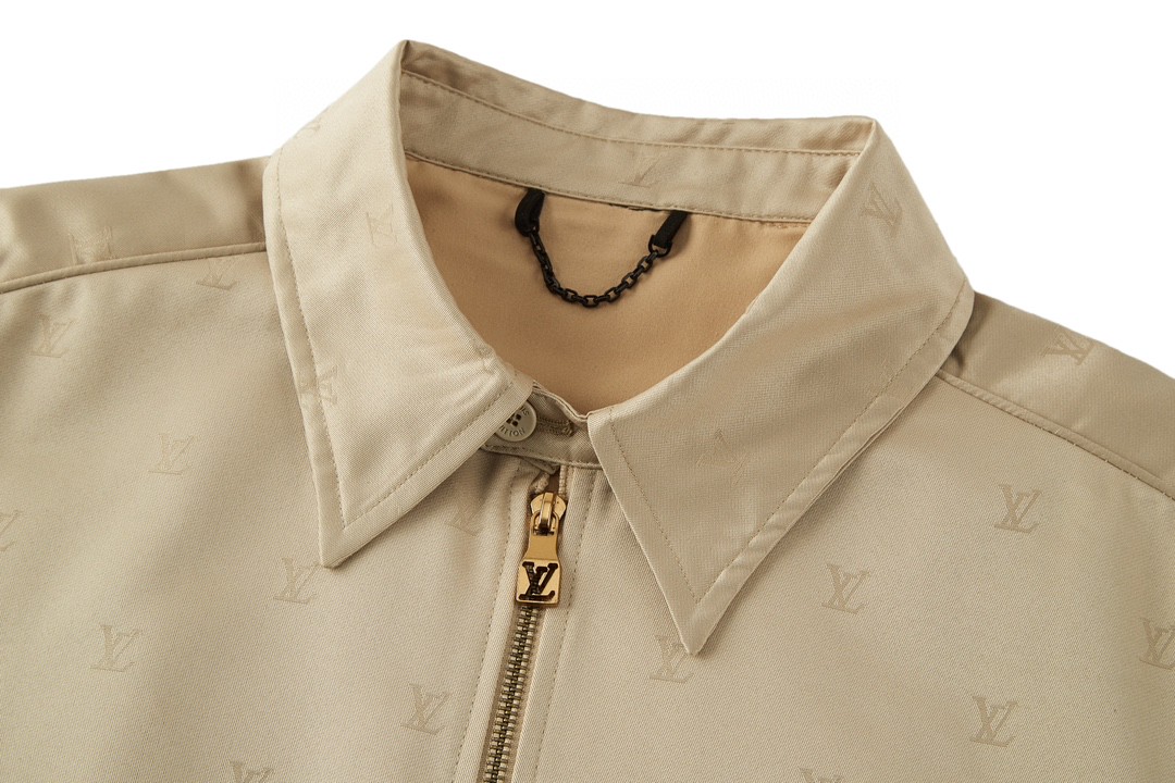 LOUIS VUITTON 路易威登 满印提花夹克 外套 长袖 卡其色 1AFQEB