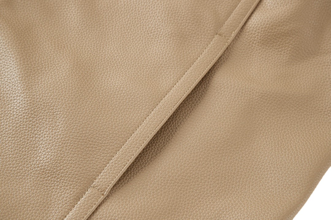 LOUIS VUITTON 路易威登 花卉刺绣皮衣 夹克 外套 长袖 褐色 1AFQO6