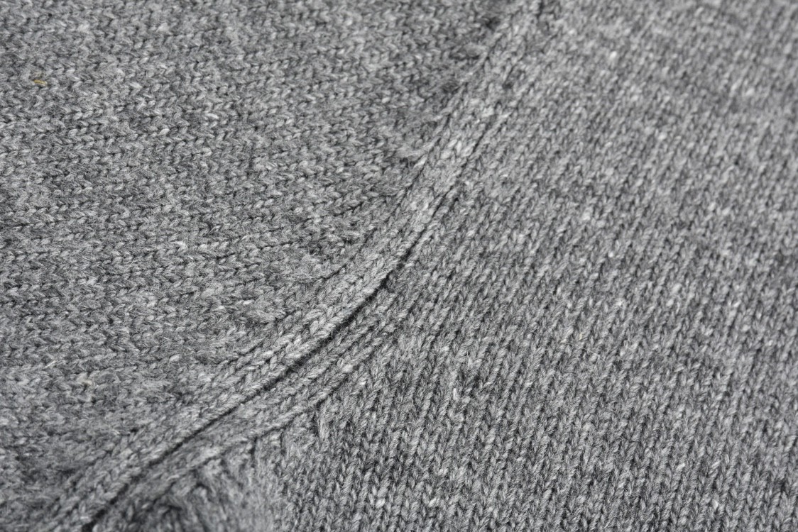 PRADA 普拉达 徽标羊绒拉链立领开衫 毛衣 外套 长袖 黑色 灰色 UMG245-11LM-F0002-S-232