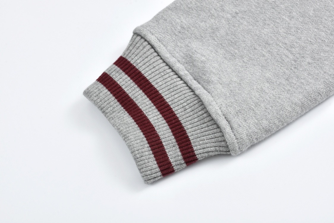 CELINE 赛琳 拼色条纹红色刺绣字母logo棒球服 夹克 外套 长袖 灰色 2Y16D345F-09XO