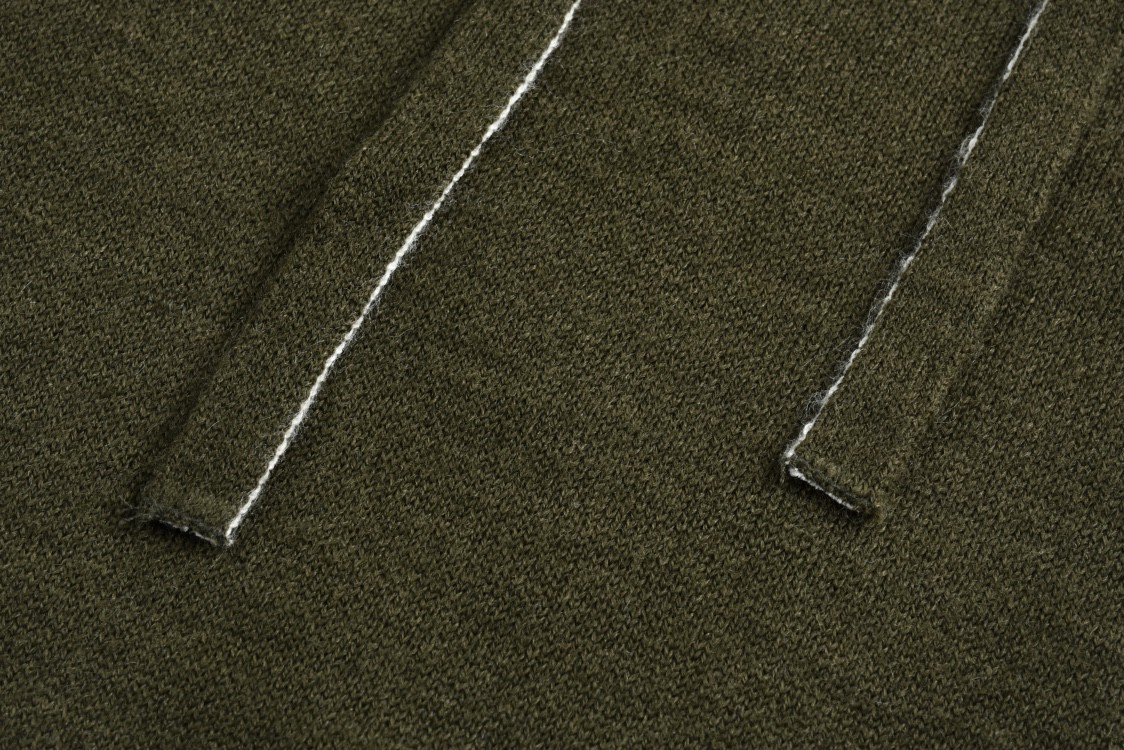 LOEWE 罗意威 logo提花羊毛连帽毛衣 长袖 绿色 H526Y14KGZ-5102