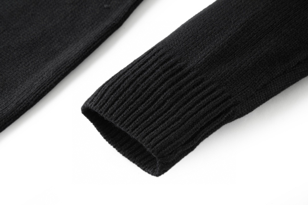 LOEWE 罗意威 小刺绣徽标羊毛毛衣 长袖 灰色 黑色