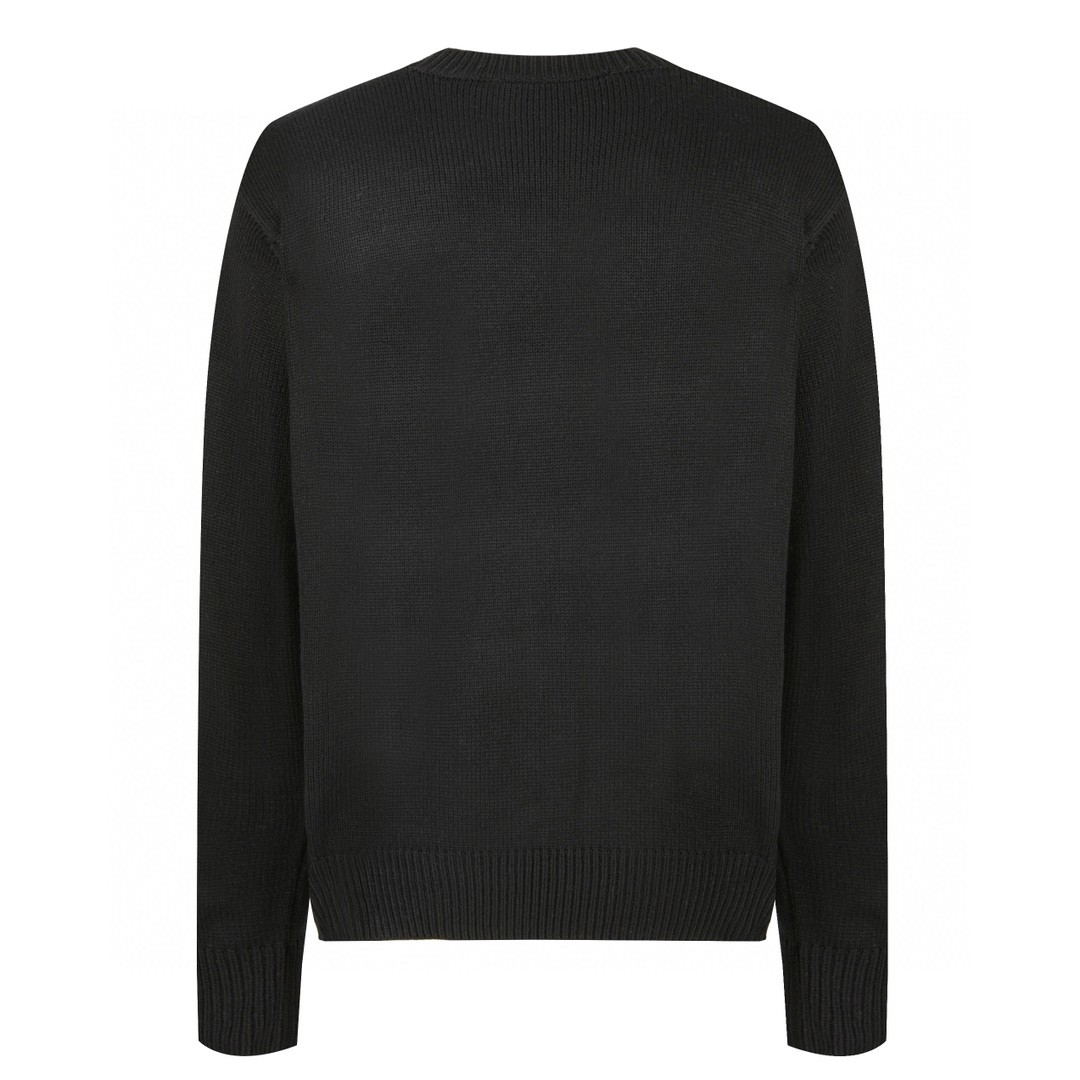 LOEWE 罗意威 小刺绣徽标羊毛毛衣 长袖 灰色 黑色