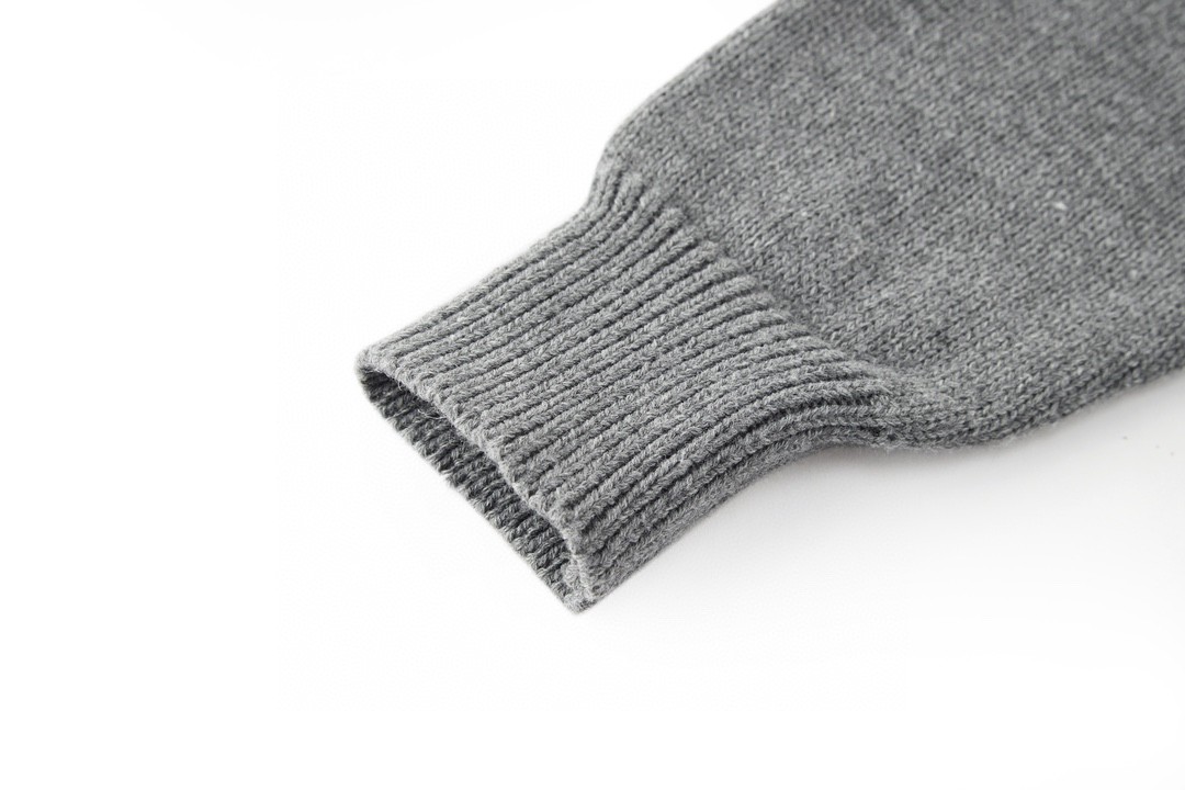 LOEWE 罗意威 小刺绣徽标羊毛毛衣 长袖 灰色 黑色