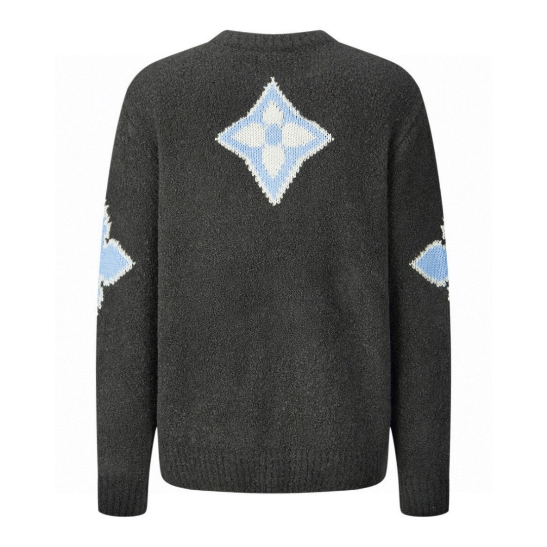 LOUIS VUITTON 路易威登 SKI 大logo泰迪毛衣 长袖 深蓝色 1AGJH7