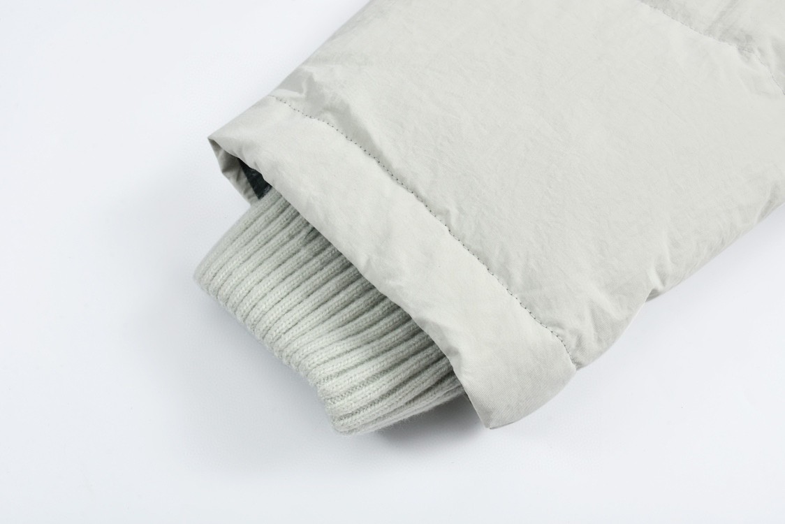 HERMES 爱马仕 拼接拉链立领连帽羽绒服 夹克 外套 长袖 灰色 H362620HG4N