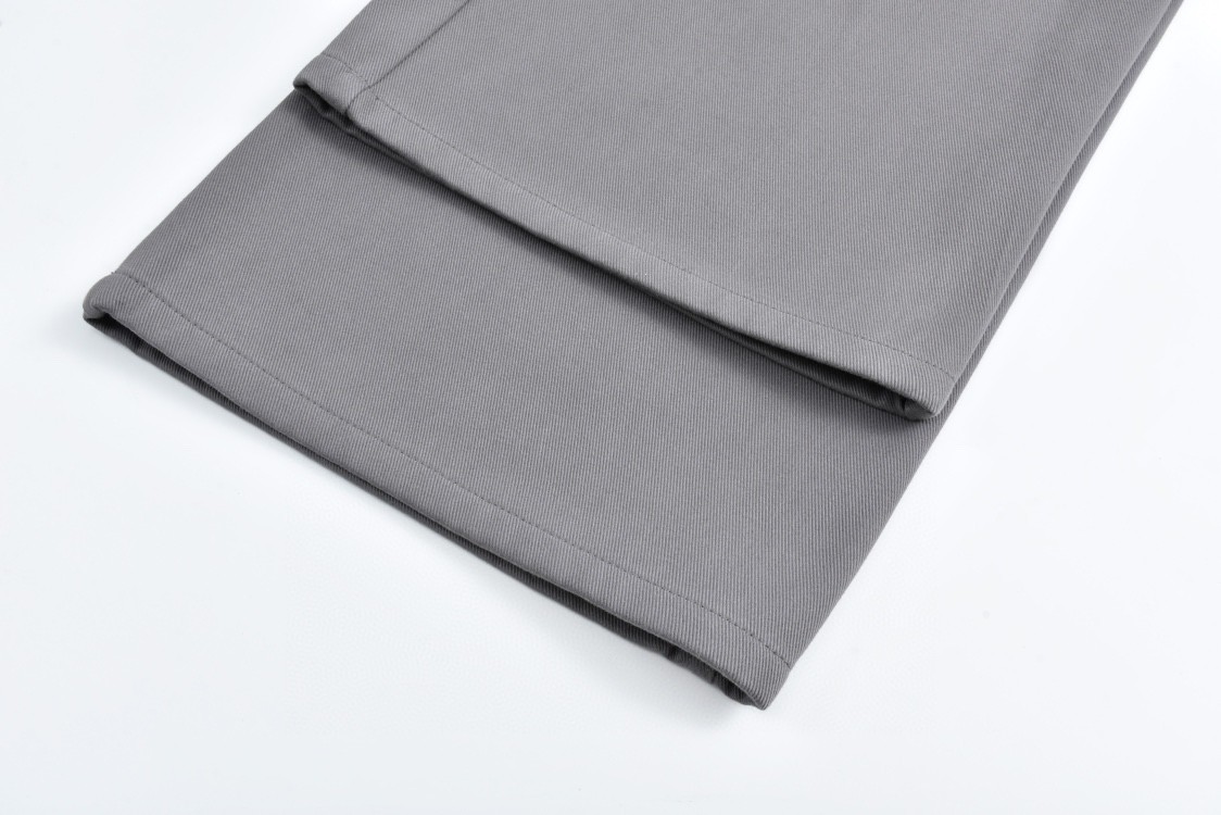 MIU MIU 纯色徽标刺绣工装裤 长裤 裤子 休闲裤 灰色