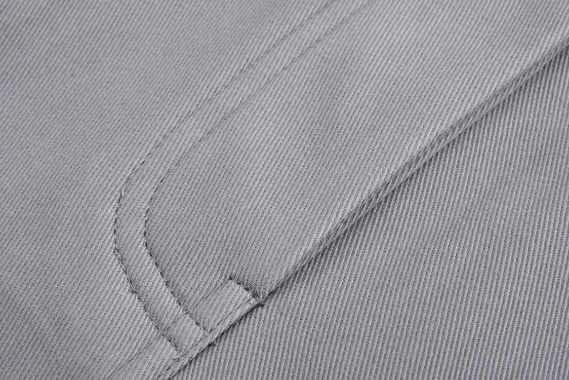 MIU MIU 纯色徽标刺绣工装裤 长裤 裤子 休闲裤 灰色