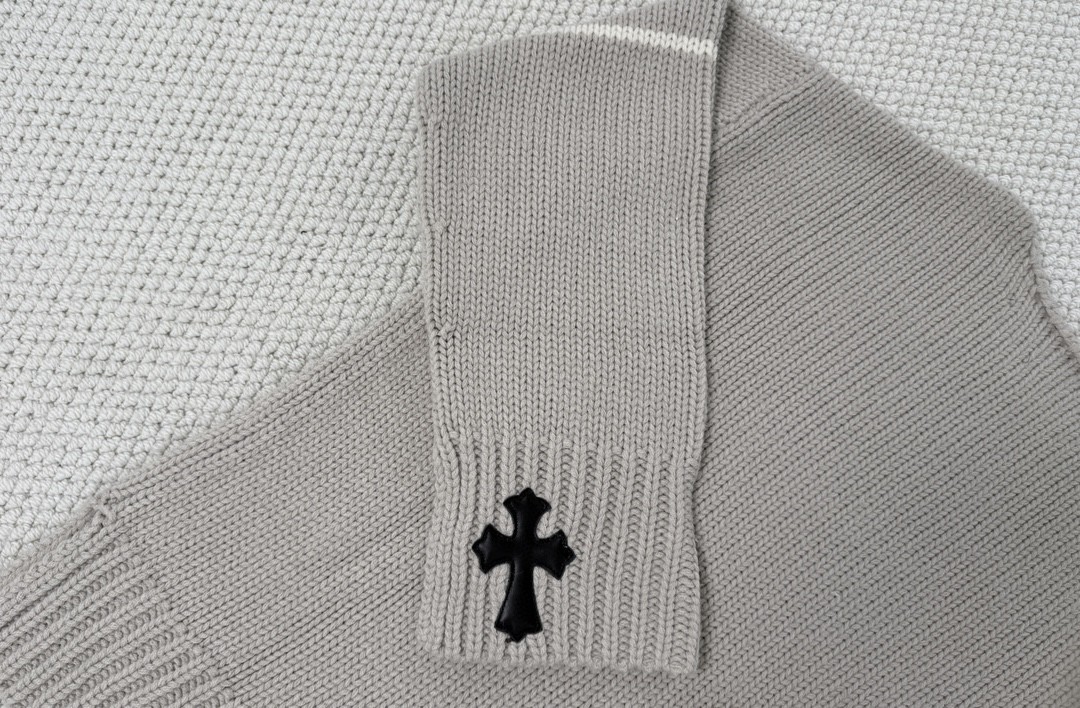 Chrome Hearts 克罗心 羊绒圆领毛衣针织衫 长袖 外套 灰色