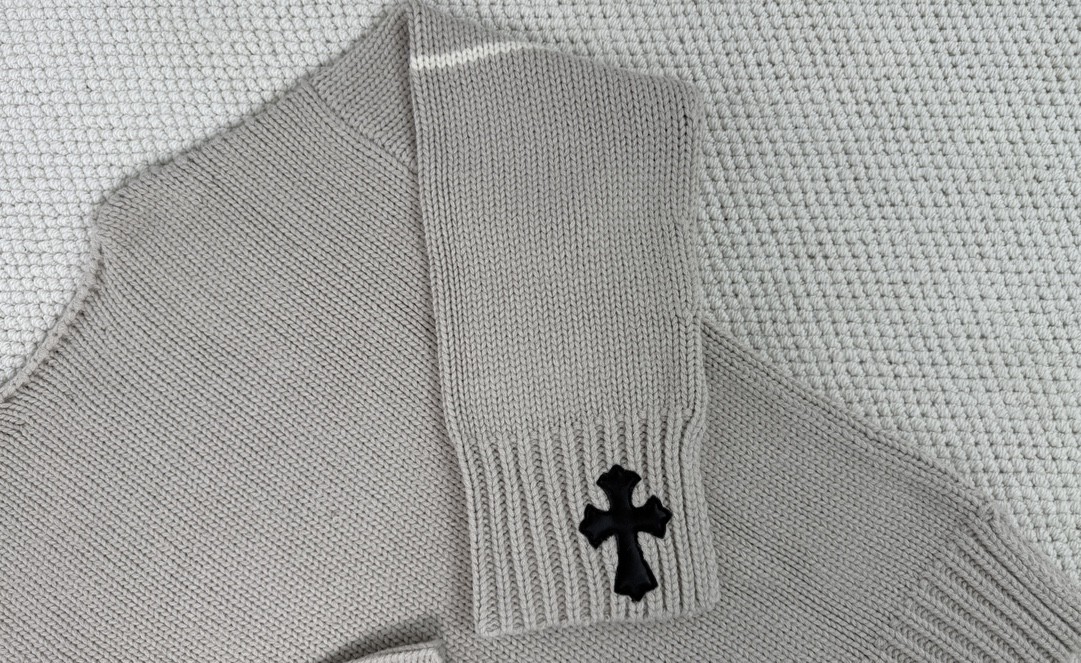 Chrome Hearts 克罗心 羊绒圆领毛衣针织衫 长袖 外套 灰色