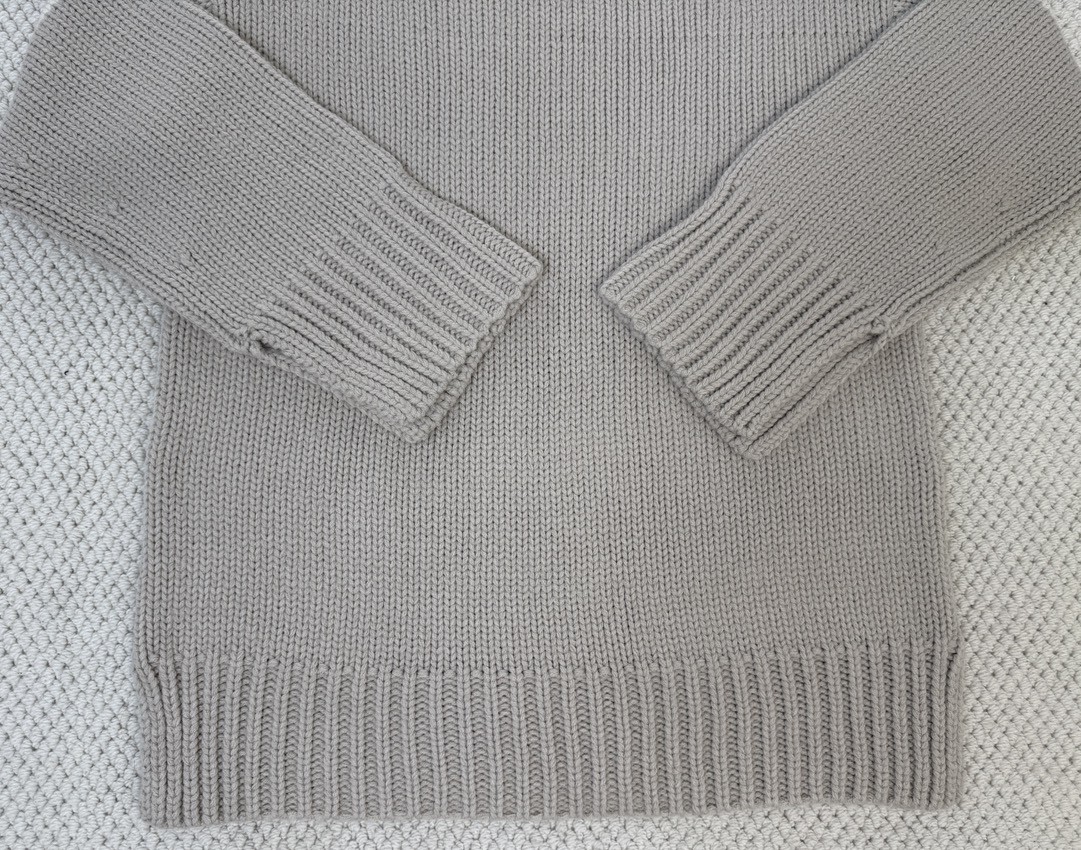 Chrome Hearts 克罗心 羊绒圆领毛衣针织衫 长袖 外套 灰色