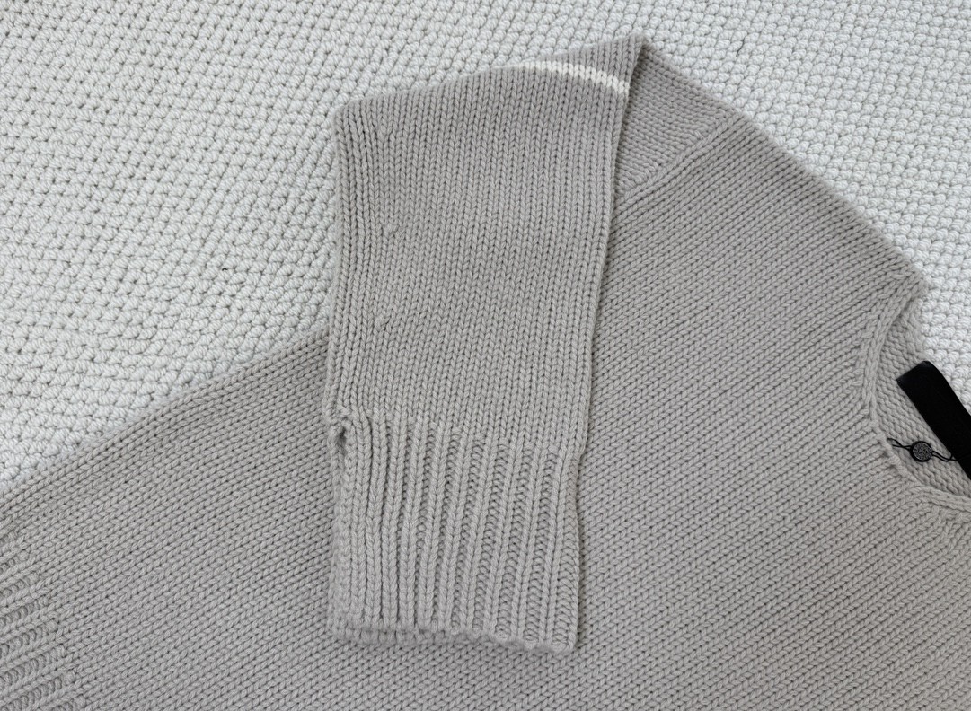 Chrome Hearts 克罗心 羊绒圆领毛衣针织衫 长袖 外套 灰色