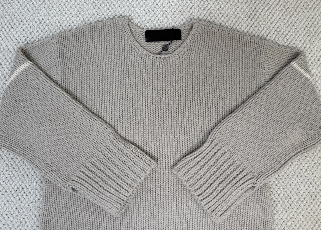 Chrome Hearts 克罗心 羊绒圆领毛衣针织衫 长袖 外套 灰色