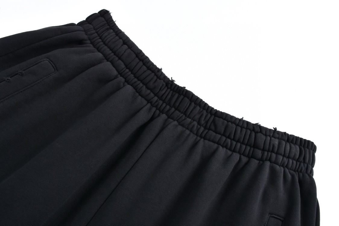 Balenciaga 巴黎世家 地球印花松紧腰运动裤 长裤 裤子 休闲裤 黑色 803266TRVD11055