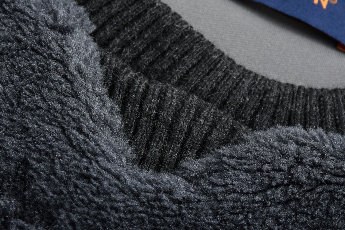 LOUIS VUITTON 路易威登 满印羊羔毛卫衣 圆领 长袖 保暖 黑色 1A5PEL