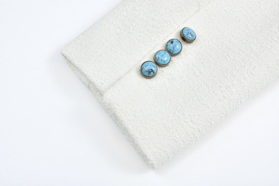 LOUIS VUITTON 路易威登 绿松石小香风外套 长袖 白色 1AG466