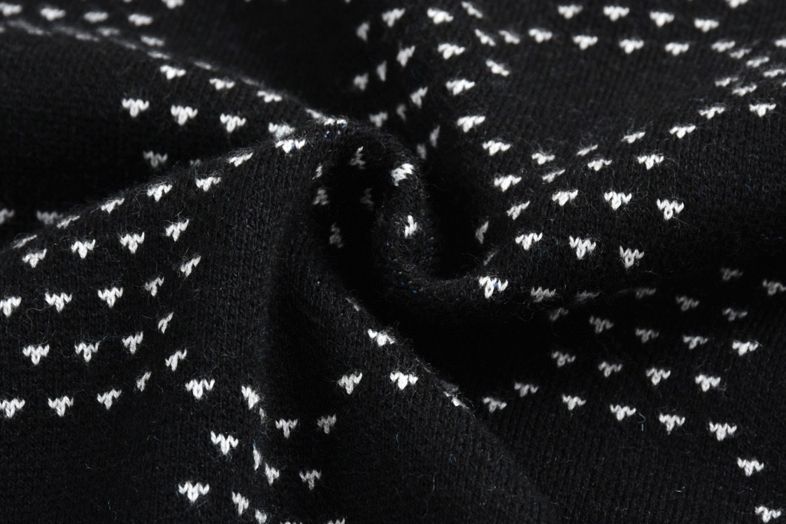 LOUIS VUITTON 路易威登 滑雪系列青花瓷毛衣 针织衫 外套 长袖 黑色 1AGJUD