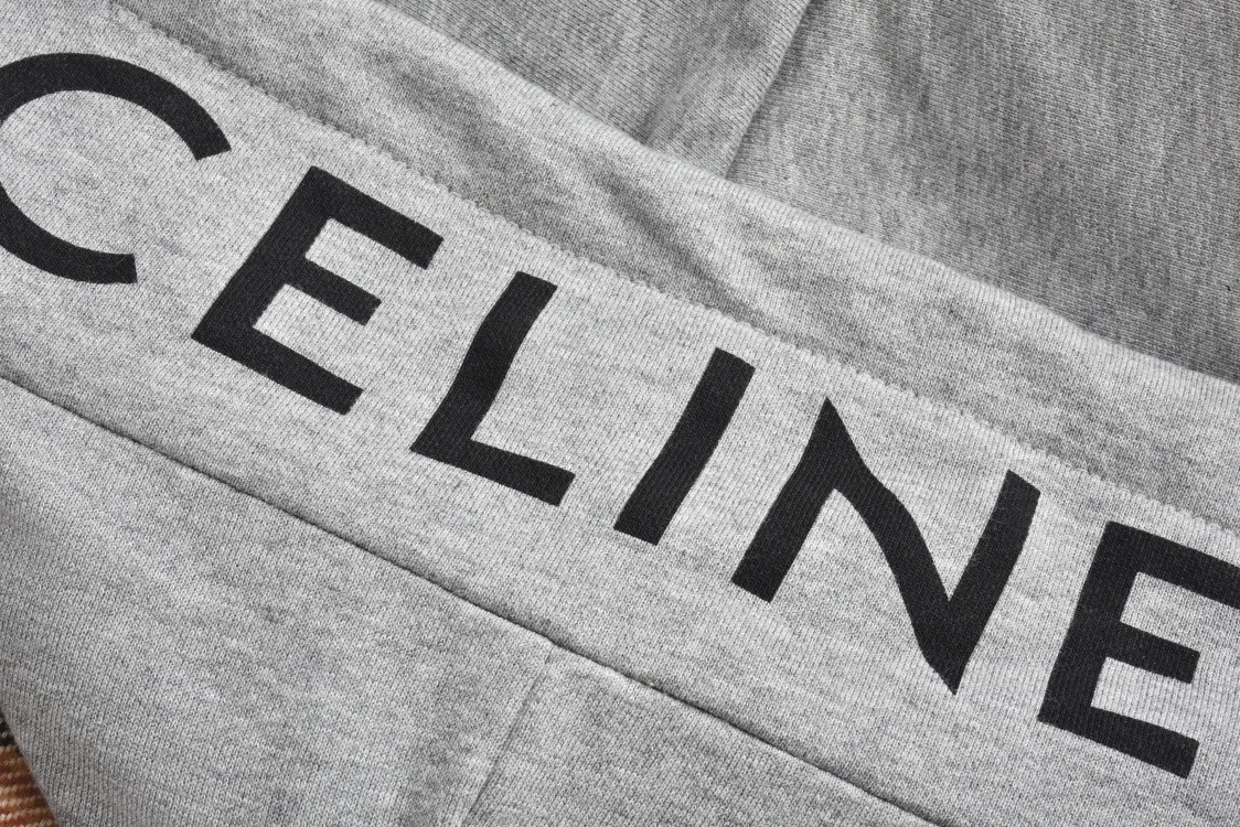 CELINE 赛琳 格子字母logo印花羊毛连帽衬衫棉服 外套 长袖 2W68A089L-19OG