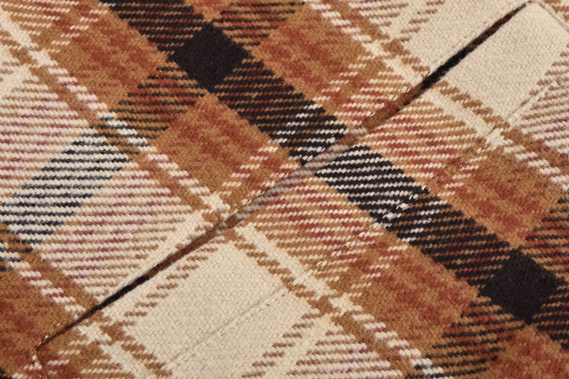 CELINE 赛琳 格子字母logo印花羊毛连帽衬衫棉服 外套 长袖 2W68A089L-19OG