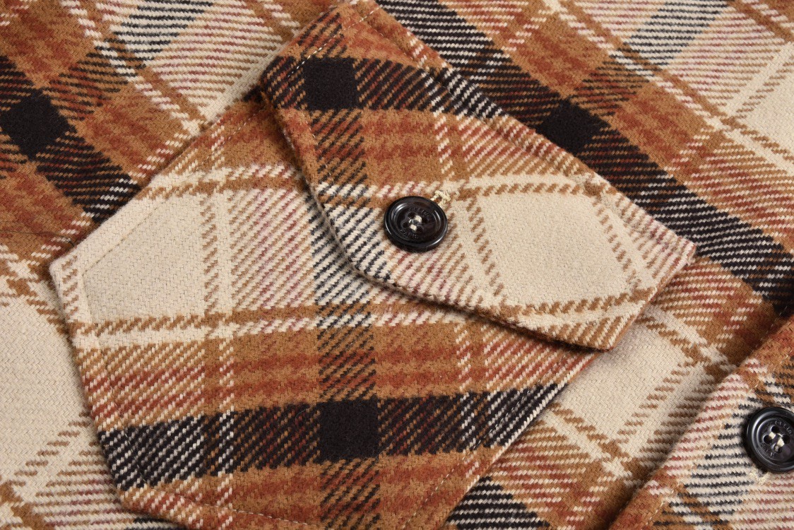 CELINE 赛琳 格子字母logo印花羊毛连帽衬衫棉服 外套 长袖 2W68A089L-19OG