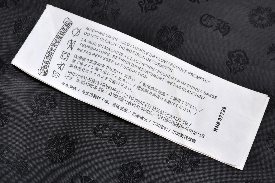 Chrome Hearts 克罗心 火焰藤蔓绣花皮衣 夹克 外套 长袖 黑色 CH-0000136