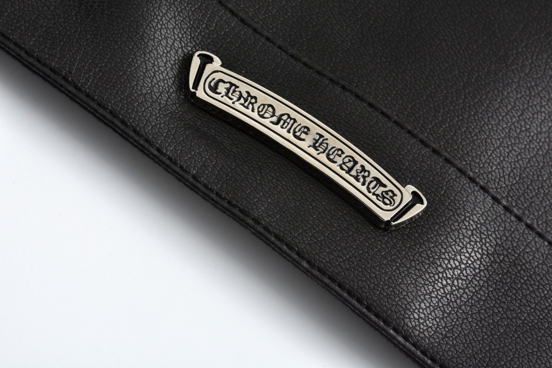 Chrome Hearts 克罗心 火焰藤蔓绣花皮衣 夹克 外套 长袖 黑色 CH-0000136