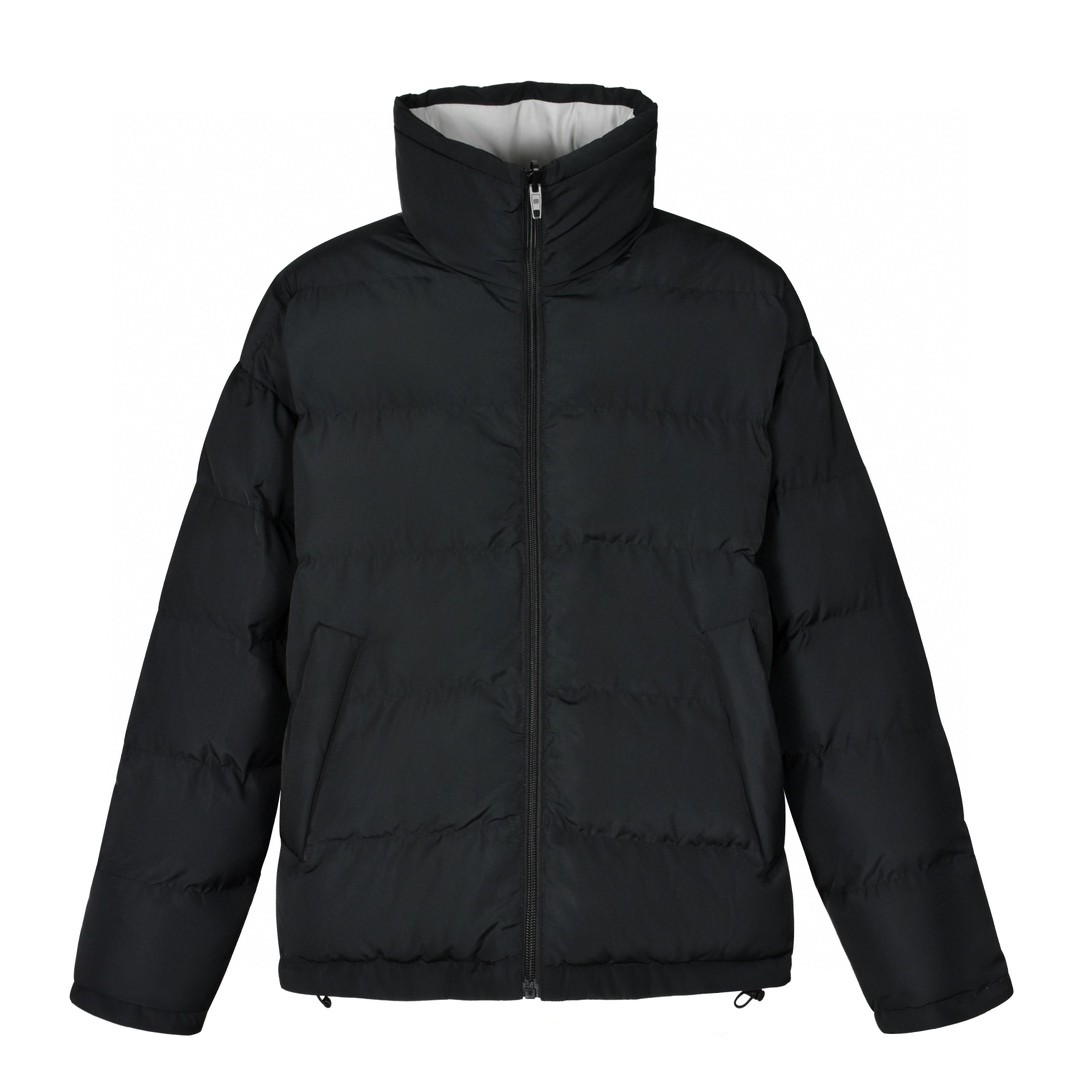 Balenciaga 巴黎世家 双面两穿刺绣字母logo拉链立领棉服 外套 长袖 秋冬 黑色 808811TRO181000