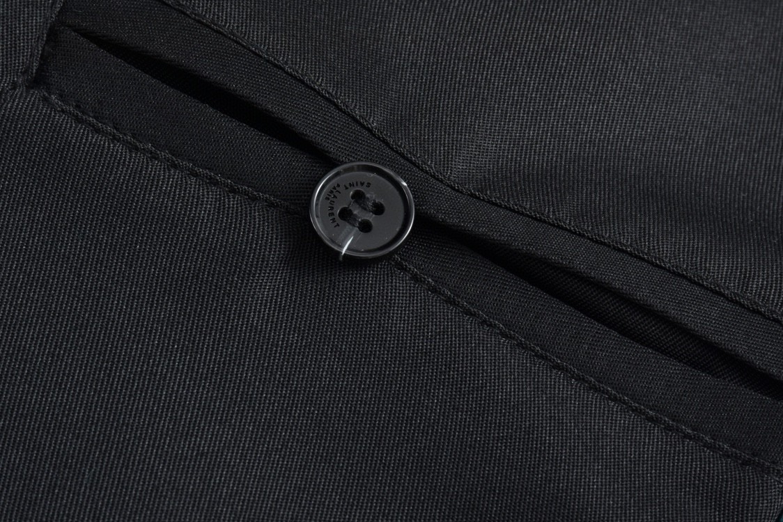 SAINT LAURENT 圣罗兰 经典元年羊毛拼皮棒球服 夹克 外套 秋冬款 绿色 354718Y213Q4420