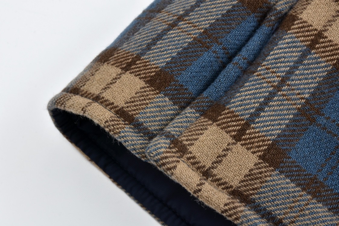 PRADA 普拉达 徽标羊毛格纹衬衫棉服 夹克 外套 长袖 29T060-15R7-F0005-S-OOO