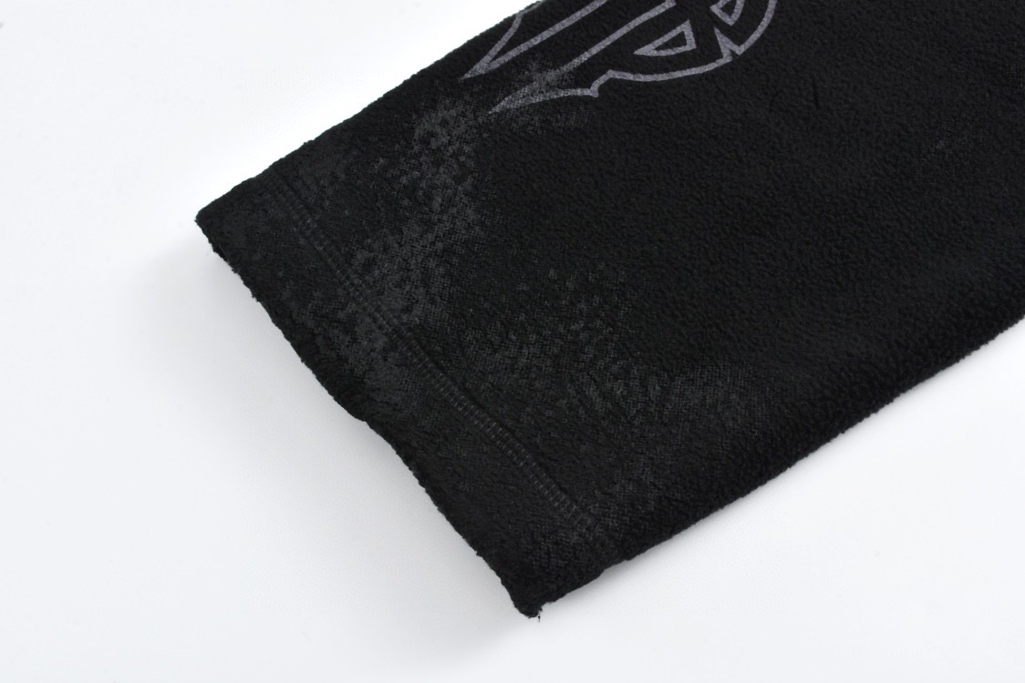 Balenciaga 巴黎世家 巴黎铁塔字母logo羊羔毛连帽卫衣 外套 长袖 黑色 744435TOVJ4-1000