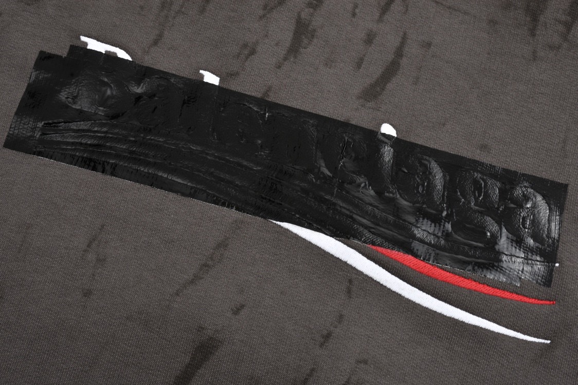 Balenciaga 巴黎世家 做旧遮挡刺绣字母logo拉链连帽卫衣 外套 长袖 720424TNVK51227