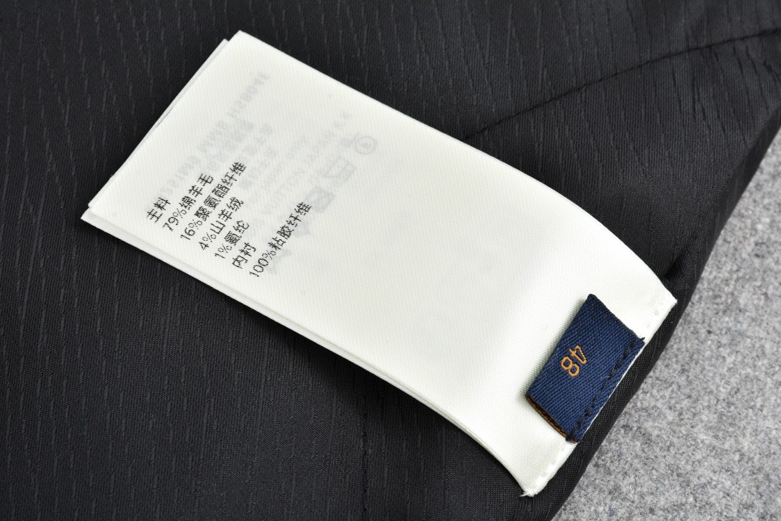 LOUIS VUITTON 路易威登 字母logo徽标羊毛混纺拉链连帽卫衣 长袖 灰色 1AFYBT