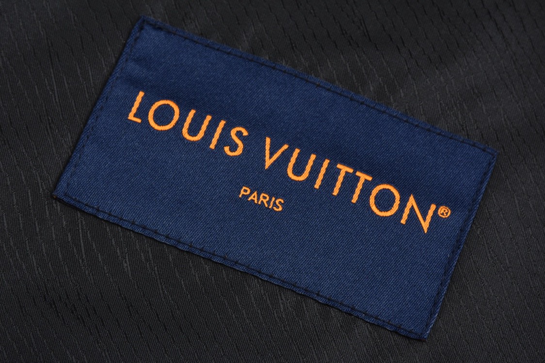 LOUIS VUITTON 路易威登 字母logo徽标羊毛混纺拉链连帽卫衣 长袖 灰色 1AFYBT