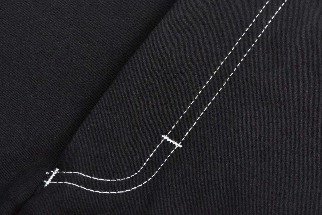 PRADA 普拉达 纯色三角标明线工装牛仔裤 长裤 裤子 黑色 SPH291-108I-F0002