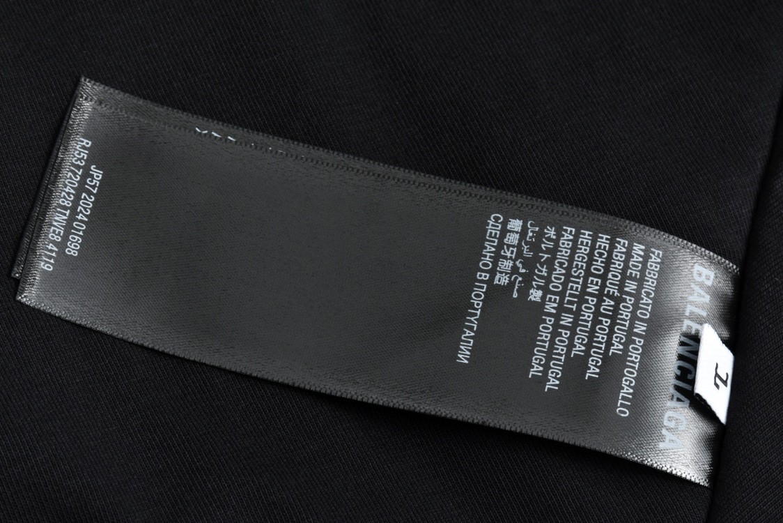 Balenciaga 巴黎世家 刺绣双环字母logo拉链连帽棉服 夹克 外套 长袖 黑色