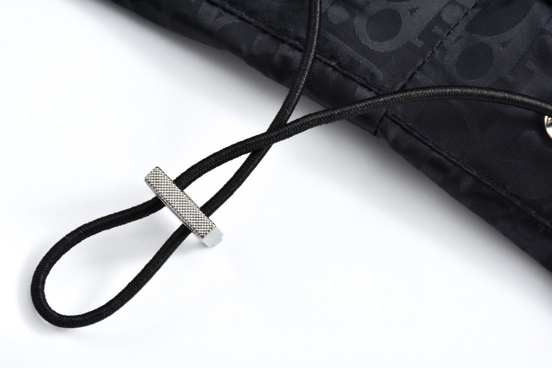 DIOR 迪奥 字母满印暗纹拉链羽绒服 外套 长袖 黑色 193C408A4462-C989