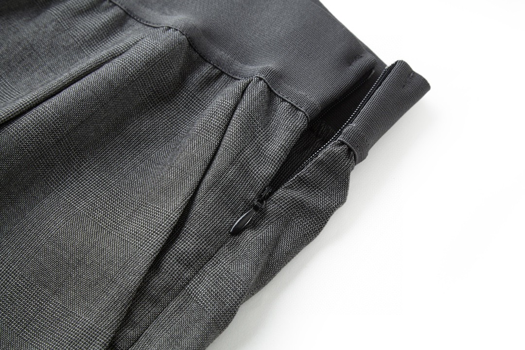 MIU MIU 格纹字母logo徽标羊毛休闲裤 阔腿裤 长裤 裤子 灰色 MP1702-15PO-F0480