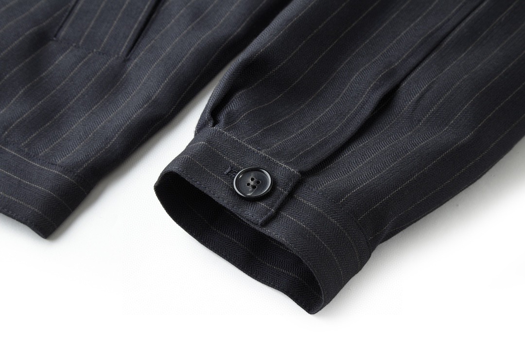 MIU MIU 缪缪 条纹字母logo徽标拉链夹克 外套 长袖 蓝色 ML1041-15MQ-F0008-S-OOO