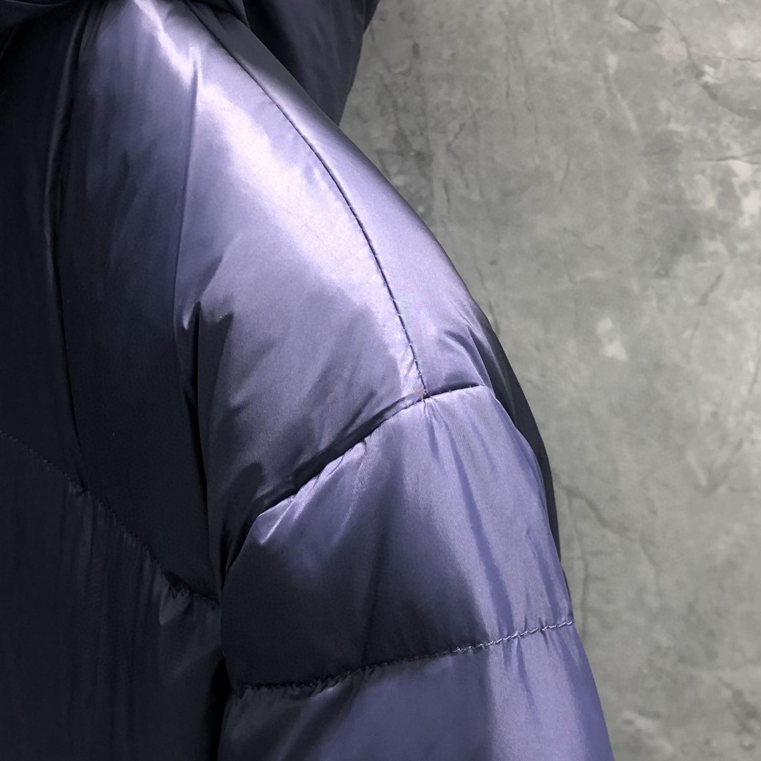 THOM BROWNE 四条杠连帽长款羽绒服 外套 夹克 长袖 藏青色 灰色 白色