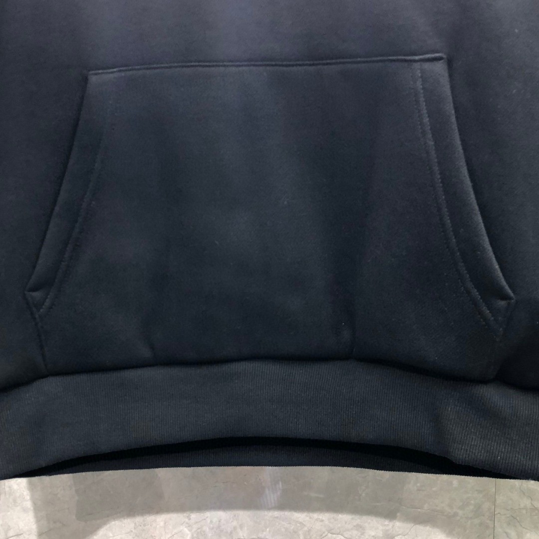 THOM BROWNE 针织条纹拼接连帽加绒卫衣 外套 长袖 黑色 卡其色