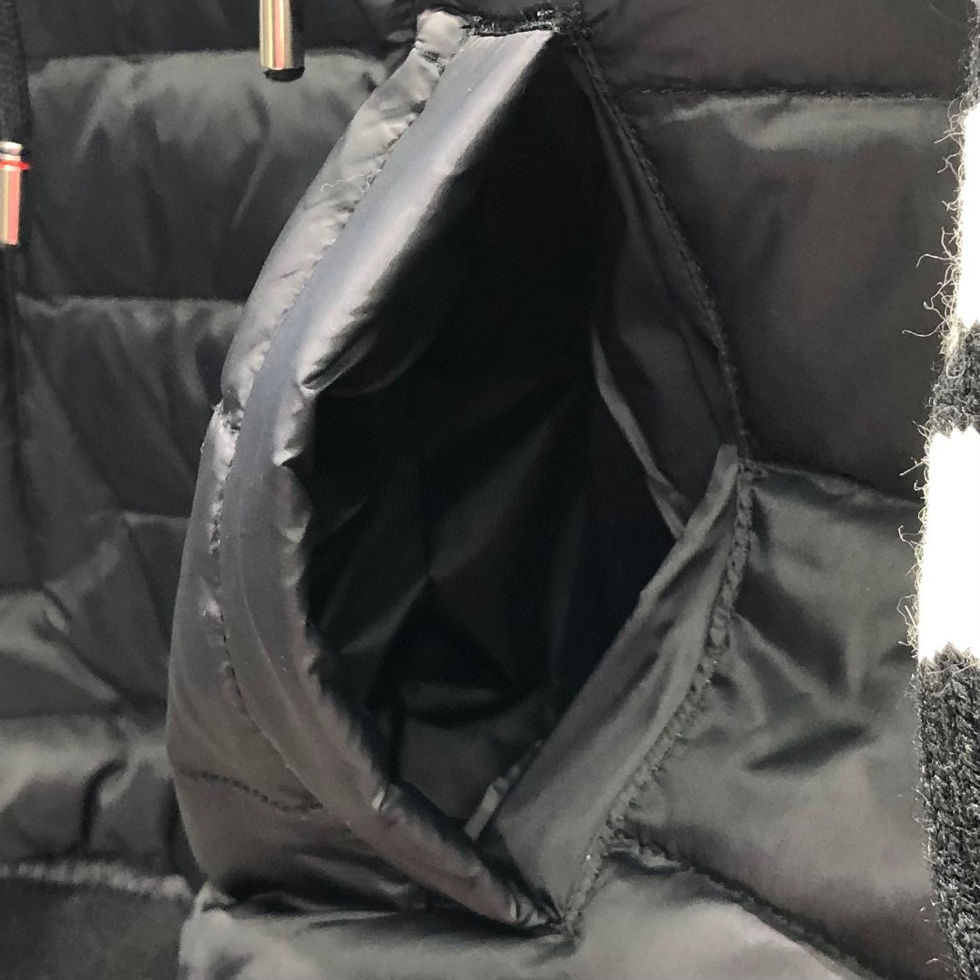 THOM BROWNE 羊毛针织拼接羽绒连帽拉链外套 夹克 长袖 女款 白色 灰色 黑色