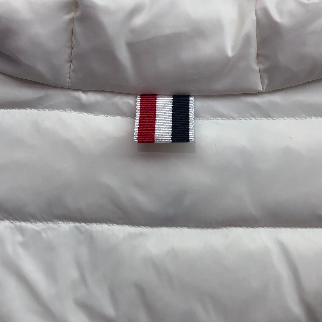 THOM BROWNE 羊毛针织拼接羽绒连帽拉链外套 夹克 长袖 女款 白色 灰色 黑色