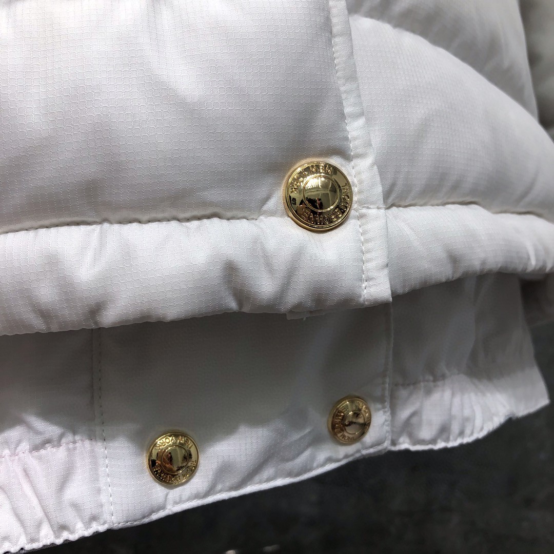 THOM BROWNE 纯色四条杠连帽短款羽绒服 外套 夹克 长袖 女款 白色 黑色 FBD018X-02504-600