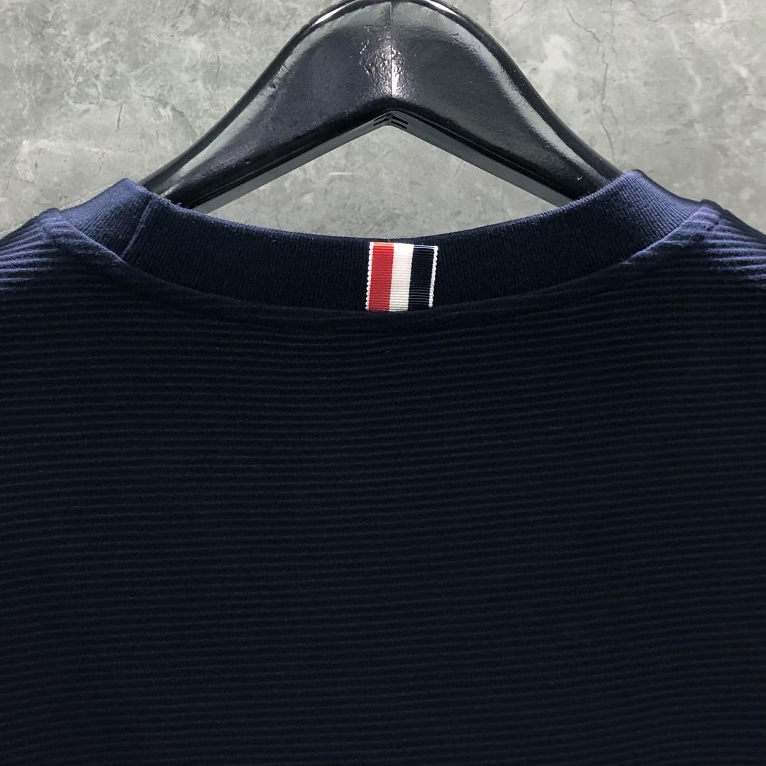 THOM BROWNE 白色四条杠圆领卫衣 套头 长袖 灰色 藏青色 MJT330A-08138-055