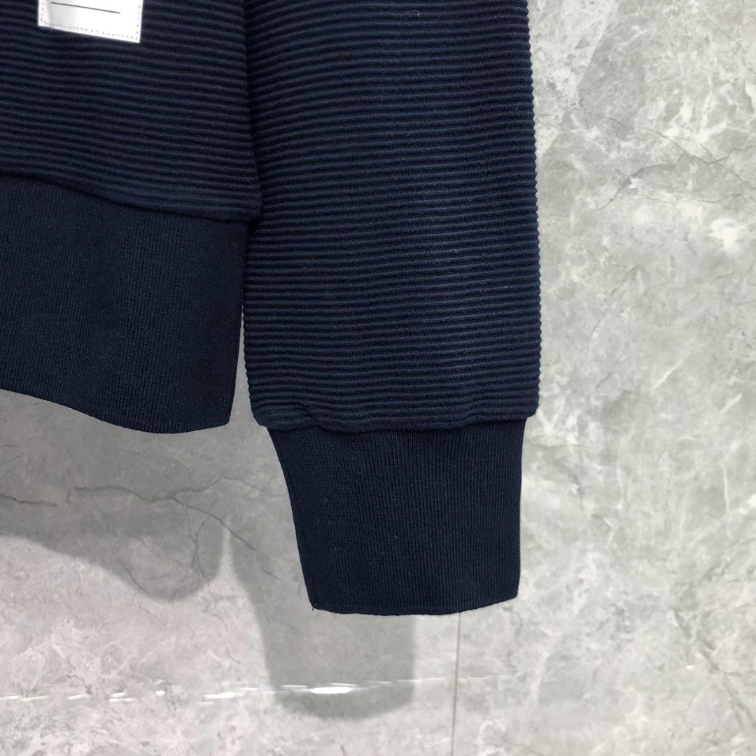 THOM BROWNE 白色四条杠圆领卫衣 套头 长袖 灰色 藏青色 MJT330A-08138-055