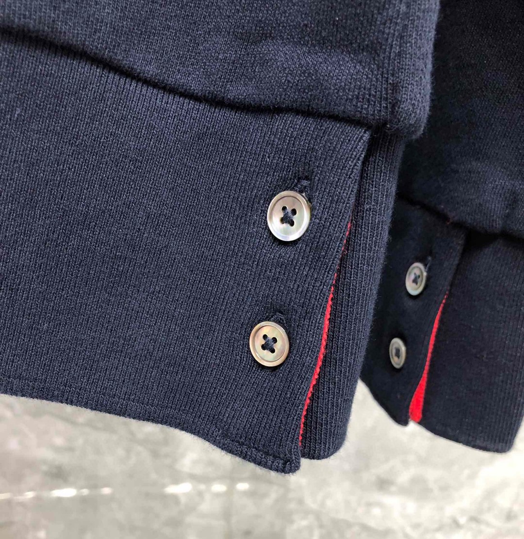 THOM BROWNE 后背织带圆领卫衣 套头 长袖 灰色 宝蓝色 黑色 MJT085A-03377-055